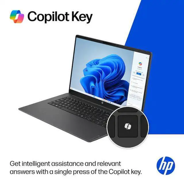 Alt view image 5 of 7 - HP OmniBook 3 AI PC Laptop 17.3" FHD IPS Display Intel Ultra 7 255U Up to 5.2GHz 12 Core, 16GB DDR5, 1TB SSD, Wi-Fi 7, Life Time Office Windows 11 Pro/ LED Mouse