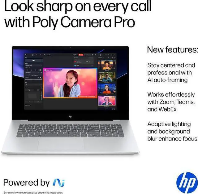 Alt view image 4 of 7 - HP 17 Business AI PC Laptop 17.3" FHD Touch IPS Display Intel Ultra 7 256V (Beats i7-13620H) NVIDIA GeForce RTX 4050, 16GB DDR5, 512GB SSD, Wi-Fi 7 Win11 Home/ Hub