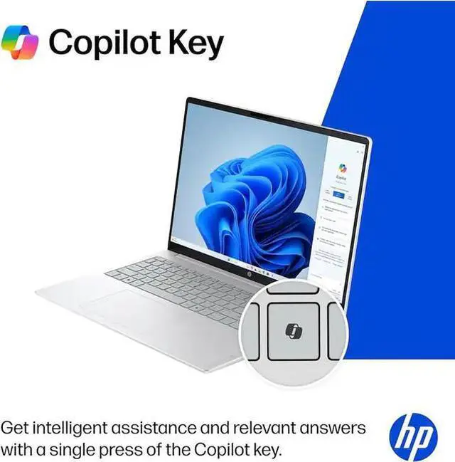 Alt view image 4 of 7 - HP OmniBook3 16 AI PC Laptop 16" FHD+ Touchscreen AMD Ryzen 5 40 (Up to 4.3GHz 4 Core), 8GB DDR5, 512GB SSD,AMD Radeon 610M, Lifetime Office, Windows 11 Home/ HUB