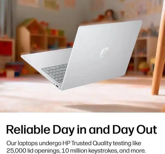 Alt view image 7 of 7 - HP OmniBook3 16 AI PC Laptop 16" FHD+ Touchscreen AMD Ryzen 5 40 (Up to 4.3GHz 4 Core), 8GB DDR5, 512GB SSD,AMD Radeon 610M, Lifetime Office, Windows 11 Home/ HUB