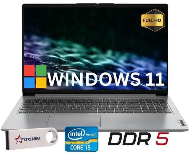 Main image of Lenovo Ideapad Slim 3i 15.6" Full HD Business&Home Laptop, 13th Intel Core i5-1335U Upto 4.6GHz, 16GB DDR5 RAM, 512GB PCle SSD, Windows 11 Home, Grey/Flash Drive