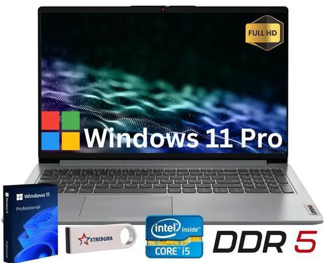 Main image of Lenovo Ideapad Slim 3i 15.6" Full HD Business&Home Laptop, 13th Intel Core i5-1335U Upto 4.6GHz, 16GB DDR5 RAM, 256GB PCle SSD, Windows 11 Pro, Grey/Flash Drive
