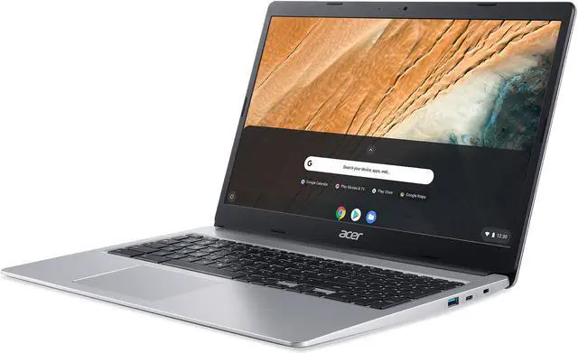 Alt view image 5 of 6 - Acer 315 15.6" Celeron 4GB/32GB Chromebook, 15.6" HD Display, Intel Celeron N4000, 4GB LPDDR4, 32GB eMMC, Protective Sleeve, Chrome OS