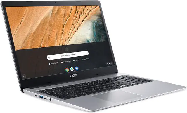 Alt view image 6 of 6 - Acer 315 15.6" Celeron 4GB/32GB Chromebook, 15.6" HD Display, Intel Celeron N4000, 4GB LPDDR4, 32GB eMMC, Protective Sleeve, Chrome OS