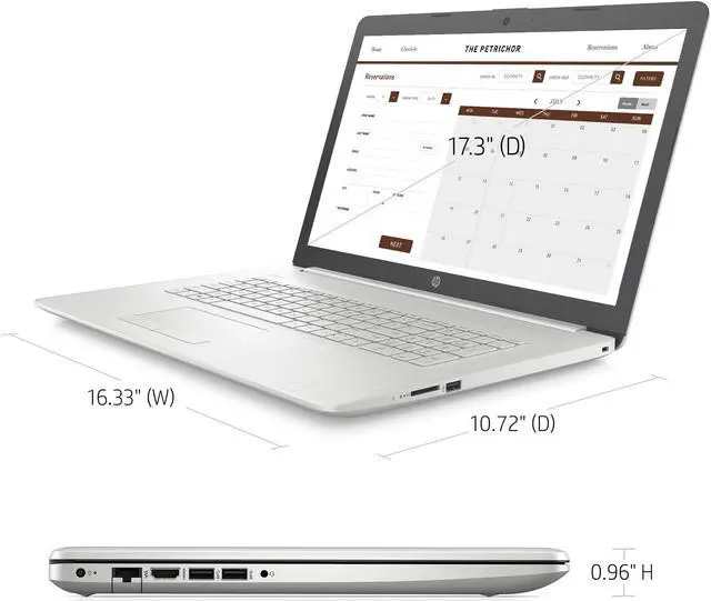 Alt view image 4 of 4 - HP 17.3" HD+ 1600 x 900 Notebook,11th Gen Intel Core i3-1115G4 Processor,8GB DDR4 RAM,256GB SSD,Intel UHD Graphics,Wifi-AC, Bluetooth,USB,HDMI,Windows 11 Pro