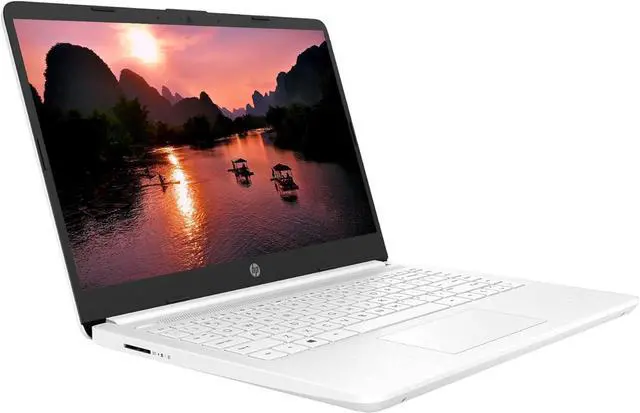 Alt view image 2 of 4 - New HP 14" HD Intel Celeron N4120 1.1 GHz Intel UHD Graphics 600 4GB Memory 64GB eMMC HDMI USB A 3.0; USB C 3.0 Bluetooth, Wi-Fi 11.5 hours Windws 11 Home Snowflake White