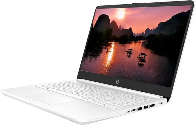 Alt view image 3 of 4 - New HP 14" HD Intel Celeron N4120 1.1 GHz Intel UHD Graphics 600 4GB Memory 64GB eMMC HDMI USB A 3.0; USB C 3.0 Bluetooth, Wi-Fi 11.5 hours Windws 11 Home Snowflake White