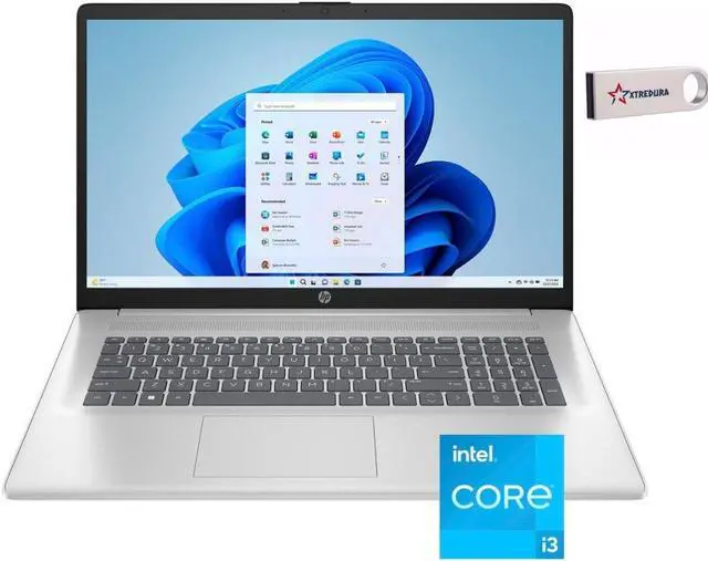Main image of HP 17 Laptop, 17.3 HD+ Display, 11th Gen Intel Core i3-1115G4 Processor, 8GB RAM, 512GB SSD, Wi-Fi, HDMI, Webcam, Windows 11 Home, Silver