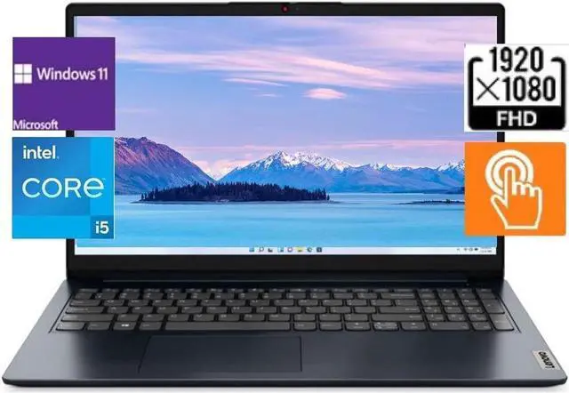 Main image of Lenovo IdeaPad 1 15.6 FHD Touch Laptop,Intel Core i5-1235U,Intel Iris Xe Graphics,20GB RAM,1 TB PCIe SSD,Win 11 Pro,Abyss Blue