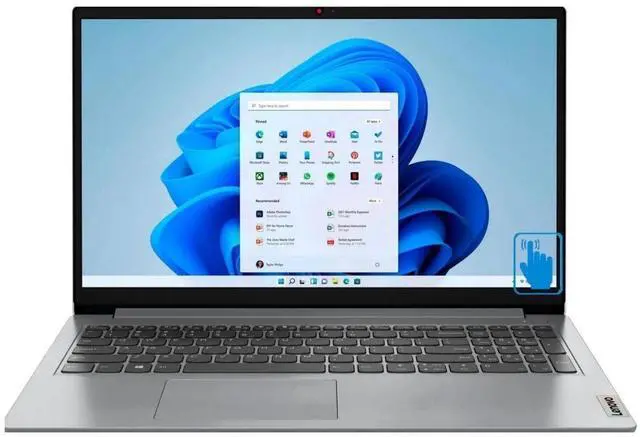 Alt view image 5 of 5 - Lenovo IdeaPad 1i Business&Home Laptop, 15.6" FHD Touch Display, Intel Core i3-1215U Upto 4.1GHz, 8GB RAM, 256GB NVMe SSD, HDMI, Card Reader, Wi-Fi, Bluetooth, Windows 11 Home/XTREDURA Flash Drive