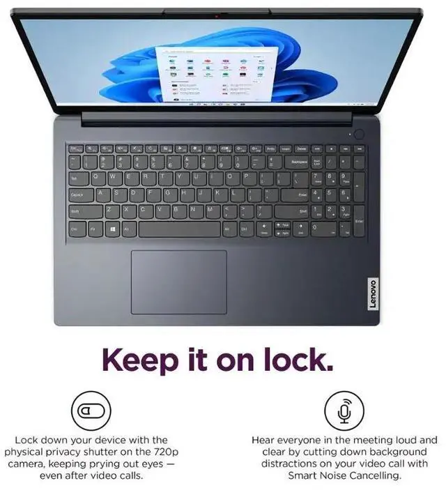 Alt view image 7 of 7 - Lenovo IdeaPad 1 Student Laptop, 15.6" HD Display, Intel Celeron N4500 Upto 2.8GHz, 16GB RAM, 256 Storage(128GB SSD+128GB eMMC), 1 Year Office 365,Windows 11 Home