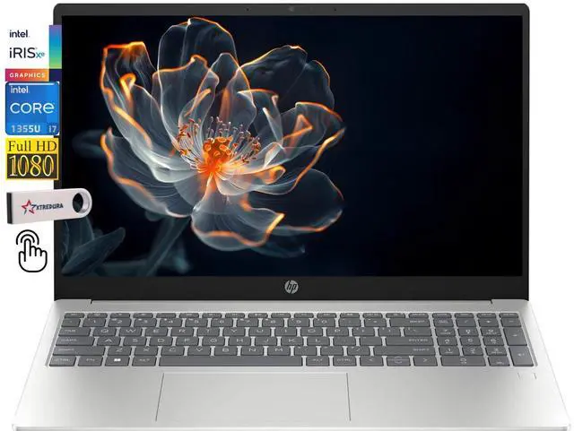 Main image of HP 15.6" Full HD LED TouchScreen Business and School Laptop,Intel 13th Core i7-1355U (Beat i5-1255U) 10-Core Processor,16GB DDR4 RAM,1TB SSD,Intel Iris Xe Graphics, Windows 11 Home