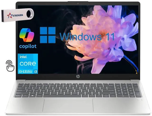 Main image of HP 15.6 HD Touchscreen Business&Home Laptop,13th Generation Intel core i3-1315U Beat(i5-1135G7) 6-Core Processor 32GB RAM, 512 GB PCIe SSD Windows 11 Home/Xtredura Flash Drive