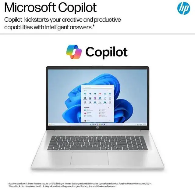 Alt view image 2 of 6 - HP 17 Home & Business Laptop,17.3" FHD 1920 x 1080 , AMD Ryzen 5  7520U (Beat i5-1135G4) 8GB RAM, 512GB SSD, Webcam, Bluetooth, Wi-Fi, MS Office License  Windows 11 Home/XTREDURA FLASH Drive