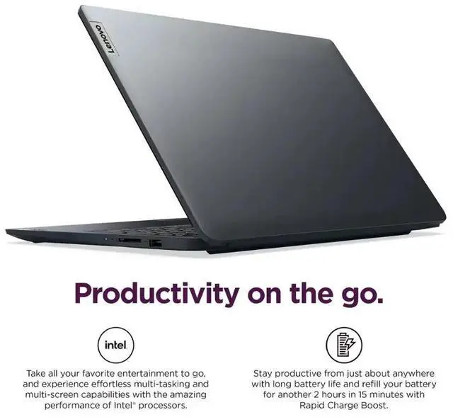 Alt view image 7 of 7 - Lenovo IdeaPad 1 15.6 FHD business Laptop,Intel Core i5-1235U(Up to 4.40GHz),Intel Iris Xe Graphics,20GB RAM,1 TB SSD,Win 11 Home,Grey