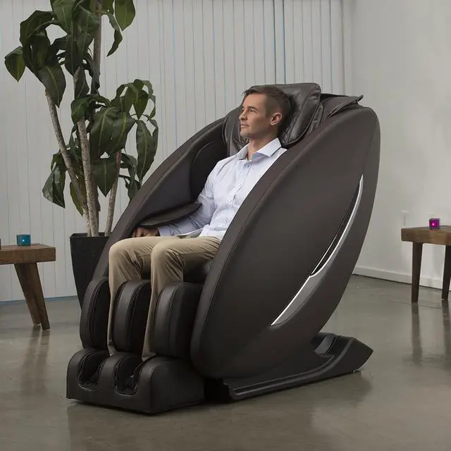 Alt view image 2 of 14 - Inner Balance Wellness IMR0047-31NA Ji Zero Wall Heated L Track Massage Chair - Brown, 47 x 31.5 x 57 in.