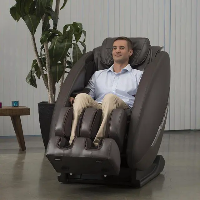 Alt view image 6 of 14 - Inner Balance Wellness IMR0047-31NA Ji Zero Wall Heated L Track Massage Chair - Brown, 47 x 31.5 x 57 in.