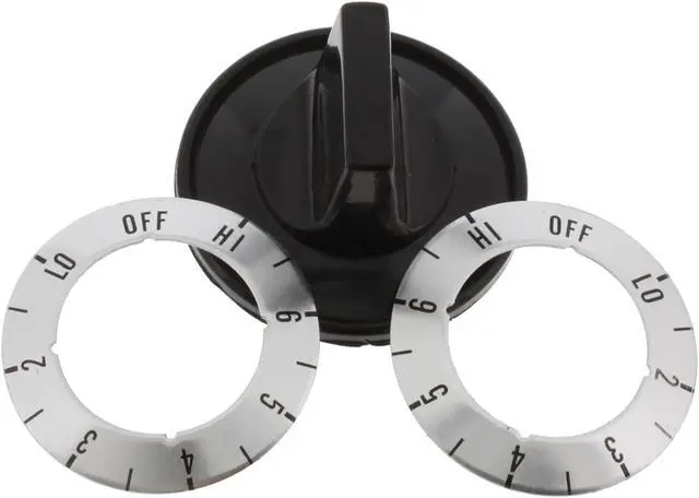 Alt view image 4 of 9 - Electric Stove Knobs RKE by Aqua Plumb. 5 pc. Replacement Range Knob Set, 5 pcs. 5x3x4 Inches. (Black)