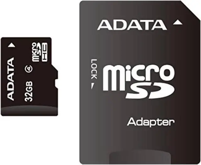 Alt view image 2 of 3 - ADATA AUSDH32GCL4-RA1 MicroSDHC 32GB Class 4 + SD Adapter, Black