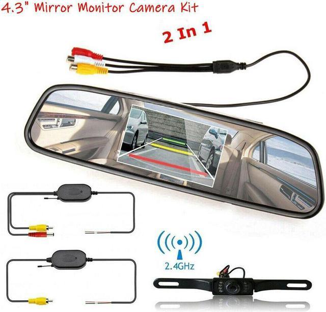  Rear View Mirror Camera with 4.3” Monitor, Super Night Vision  OEM Backup Camera Mirror with IP 68 Waterproof Back Up Camera for Car,  Rearview Mirror for Parking & Driving Safety AUTO-VOX
