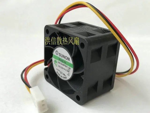Alt view image 2 of 4 - Sunon GM1204PQV1-8A 12V 2.8W 4CM 4028 3-line 1U 2U server fan 9200rpm 14CFM