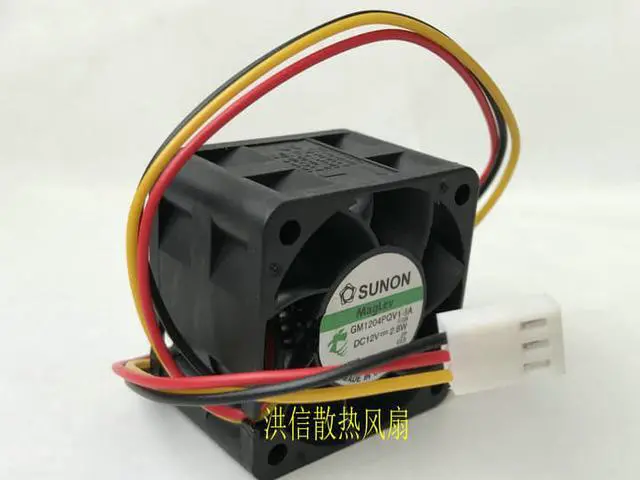 Alt view image 3 of 4 - Sunon GM1204PQV1-8A 12V 2.8W 4CM 4028 3-line 1U 2U server fan 9200rpm 14CFM