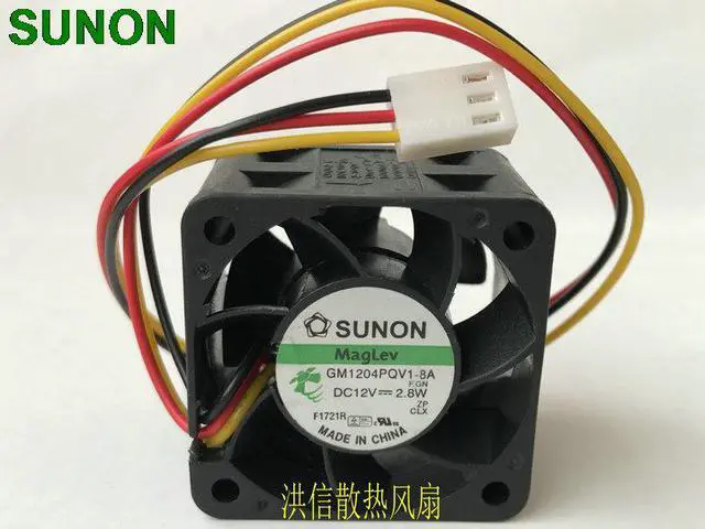 Main image of Sunon GM1204PQV1-8A 12V 2.8W 4CM 4028 3-line 1U 2U server fan 9200rpm 14CFM