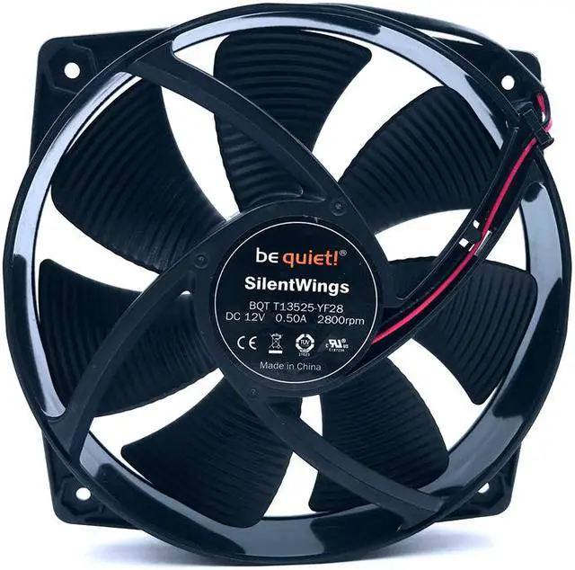 Alt view image 4 of 4 - 135mm fan bequiet fan silentwings BQT T13525-YF28 135mm 135*135*25mm DC 12V 0.50A 2800RPM axial cooling fan