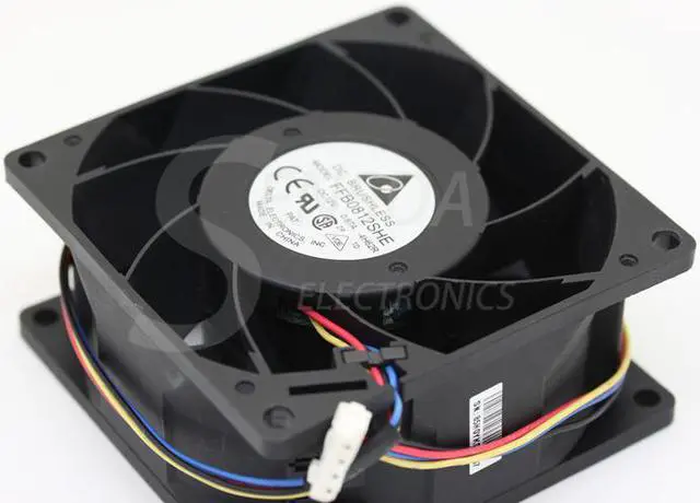 Alt view image 4 of 4 - delta FFB0812SHE 80mm DC12V 0.87A Server Cooling Fans Server Square Fan 3-wire 80x80x38mm