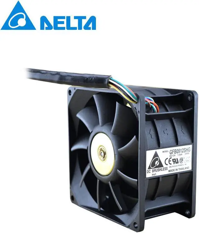 Alt view image 4 of 4 - 9050 9CM winds of fan 12V 1.56A GFB0912SHG double leaf 90*90*50mm