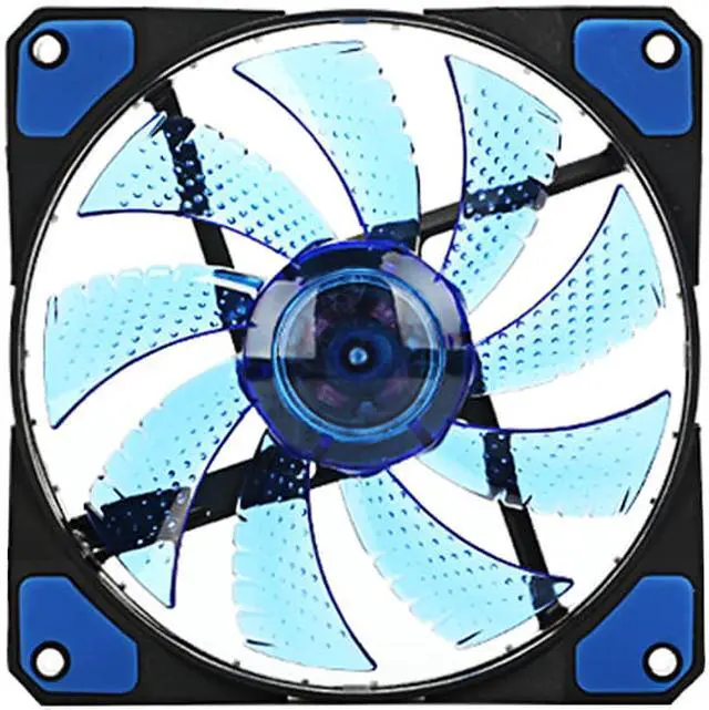 Alt view image 6 of 6 - 120mm PC computer Ultra Silent LED cooling fan radiator radiator, 12CM fan, 12VDC 3P IDE 4pin