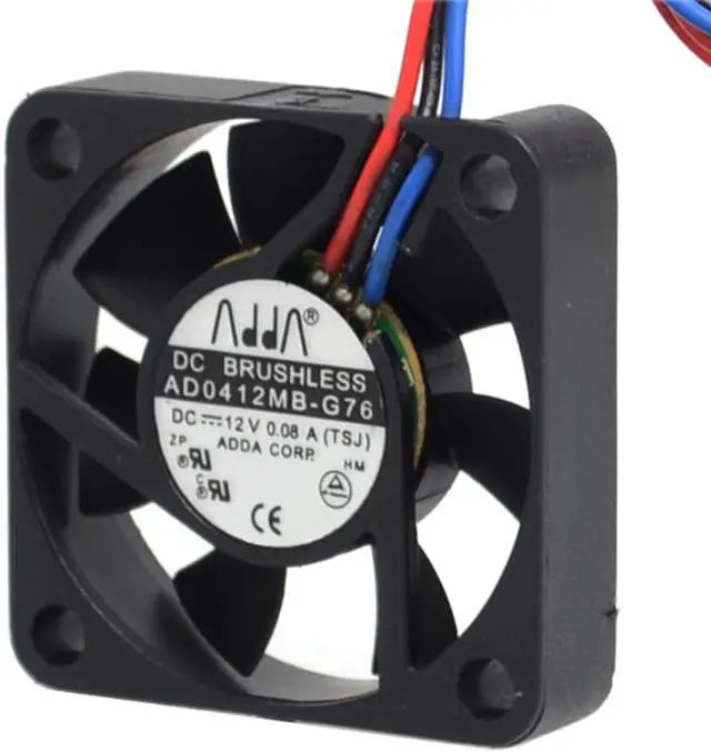 Main image of 2pcs ADDA AD0412MB-G76 4010 4cm 40mm DC12V 0.08A ultra silent fan uble ball bearing