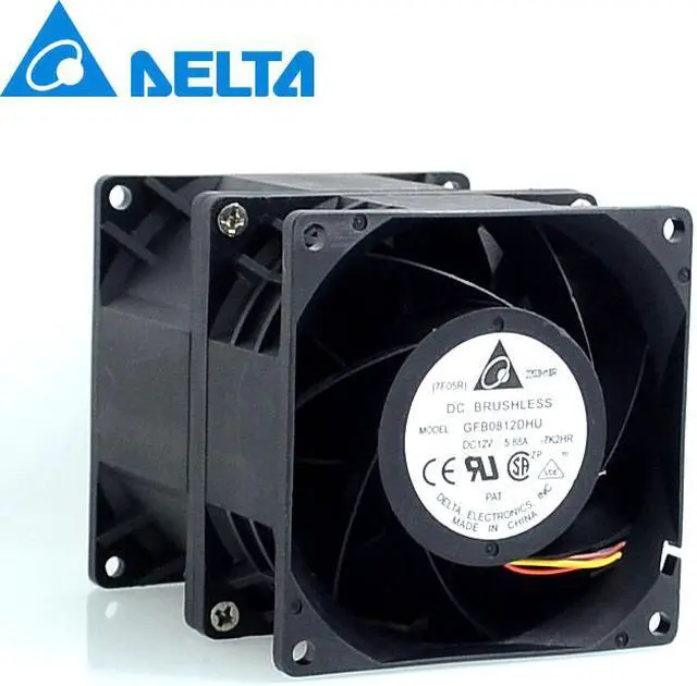 Main image of 8cm high speed car booster fan violence in 8090 12V 5.88A GFB0812DHU  Delta 80*80*90mm