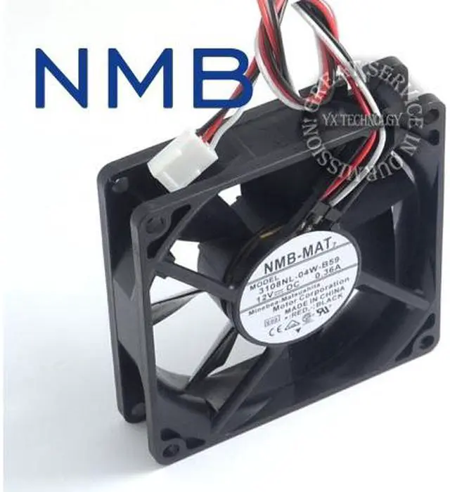 Main image of and  3108NL-04W-B59 8020 0.36A fan dual ball wind capacity  NMB 80*80*20mm