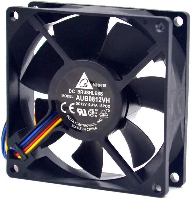 Alt view image 2 of 6 - Delta 40pcs   AUB0812VH 8CM 80MM 8025 8*8*2.5CM 80*80*25MM 12V 0.41A support 4-wire Pwm Tempreture control fan