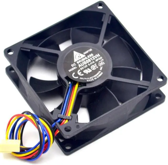 Alt view image 5 of 6 - Delta 40pcs   AUB0812VH 8CM 80MM 8025 8*8*2.5CM 80*80*25MM 12V 0.41A support 4-wire Pwm Tempreture control fan