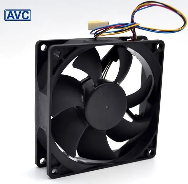 Alt view image 3 of 5 - AVC 9025 9225 DS09225B12U 4-wire double ball temperature control PWM fan