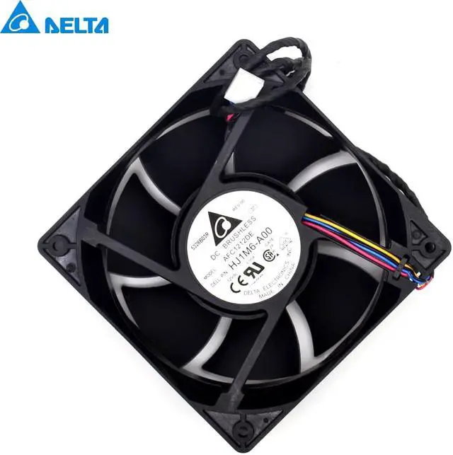 Alt view image 5 of 6 - Delta 3 12CM 120x120x38mm 12038 AFC1212DE HJ1M6-AOO super large volume support PWM 4-wire violence fan with thermostat