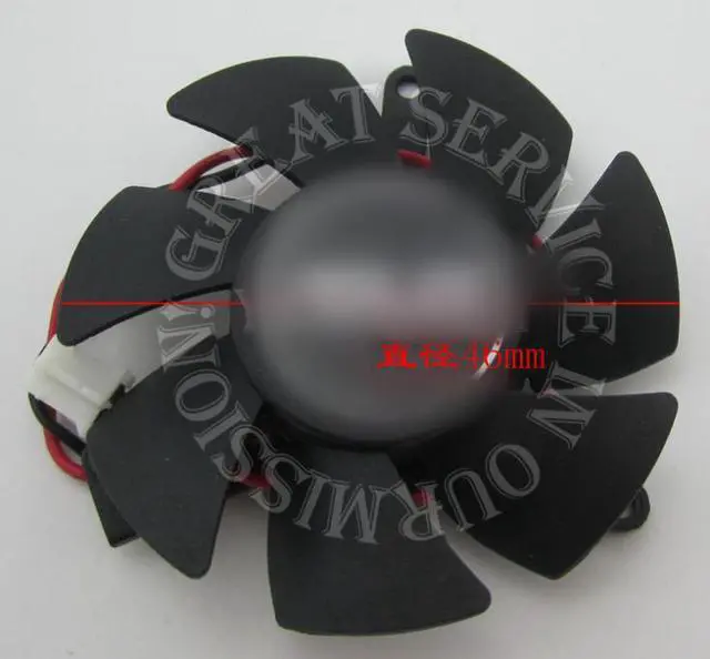 Alt view image 3 of 3 - video card fan Graphics card fan 46mm diameter 39mm pitch 2.0 Terminal Cable length 11cm