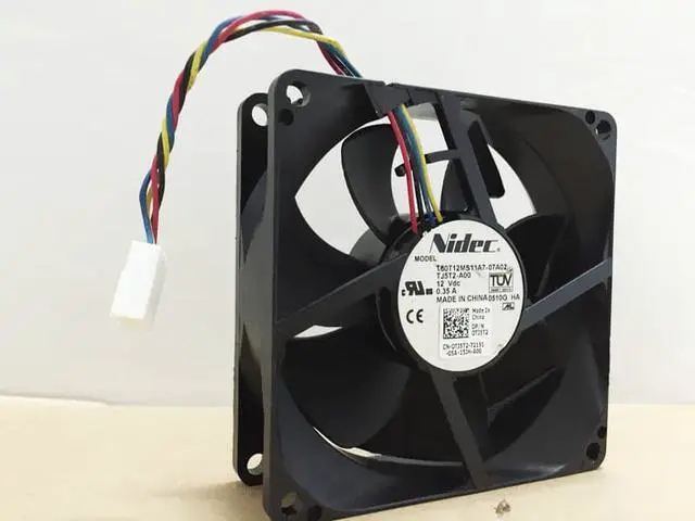 Alt view image 2 of 3 - 1pcs T80T12MS11A7-07A02 8025 8cm PWM 4P 0.35A four-wire PWM server inverter cpu cooling fan