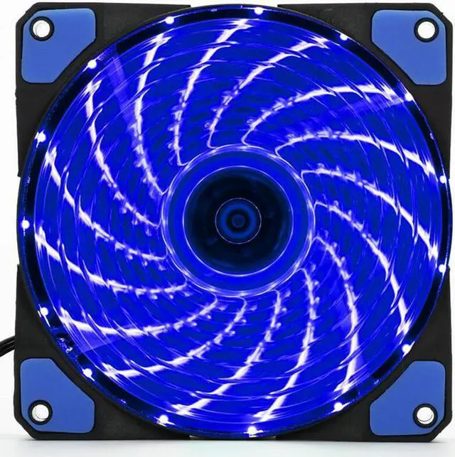 Alt view image 2 of 6 - 120mm PC computer Ultra Silent LED cooling fan radiator radiator, 12CM fan, 12VDC 3P IDE 4pin