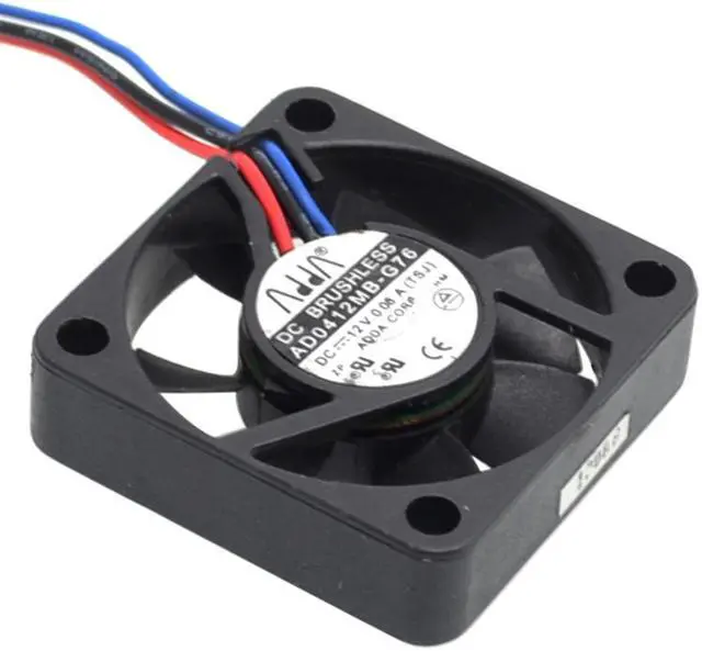 Alt view image 5 of 6 - 2pcs ADDA AD0412MB-G76 4010 4cm 40mm DC12V 0.08A ultra silent fan uble ball bearing