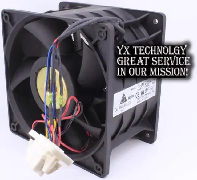 Alt view image 6 of 6 - Delta  120*120*76MM GFB1248VHW DC48V 0.93A 12CM Server fan wit led light