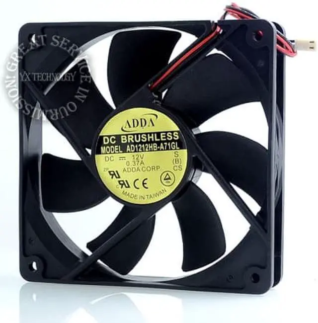 Alt view image 2 of 6 - ADDA  and  12025 12cm case fan 12v 0.37A AD1212HB-A71GL  120*120*25mm