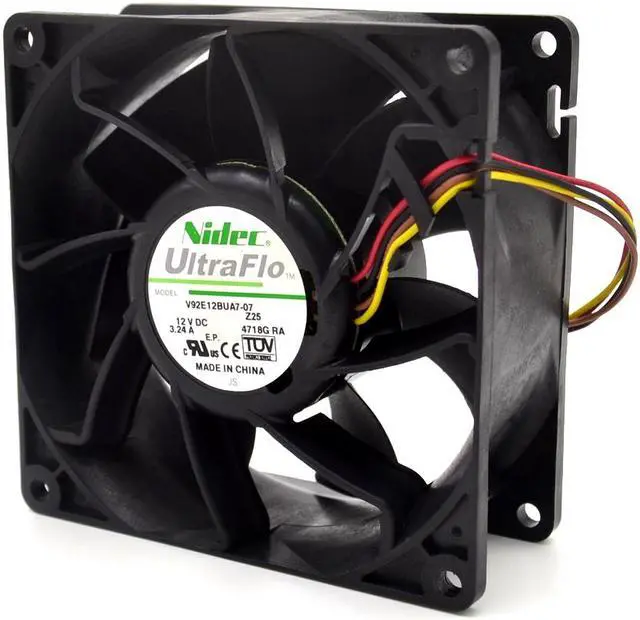 Alt view image 4 of 6 - Cooling Fan 9238 V92E12BUA7-07 T35A3 12V 3.24A  FRONT SYSTEM FAN ASSY ML330 G6 ML150 G6 519740-001 2pcs/lot