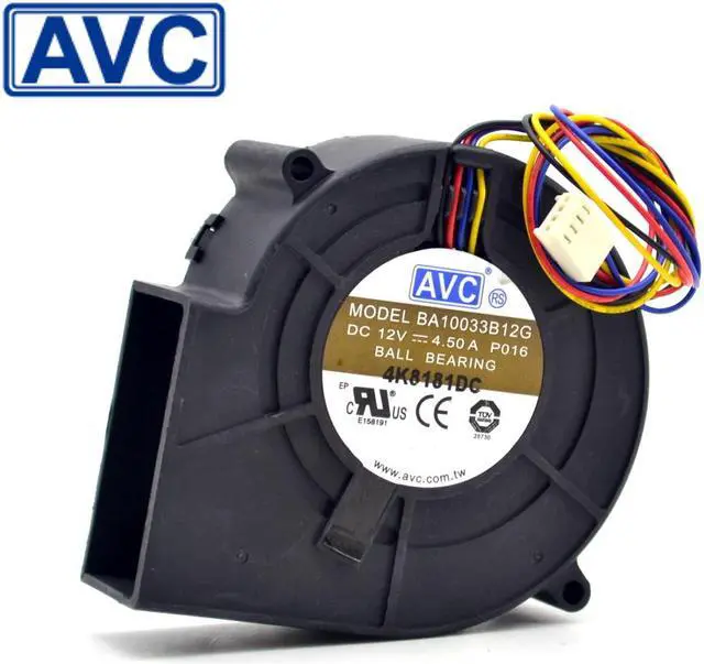 Main image of 10pcs BA10033B12G P050 97x97x33mm 12V 4.50A 4-wire Pwm Tempreture Control DC Blower Server Cooling Fan