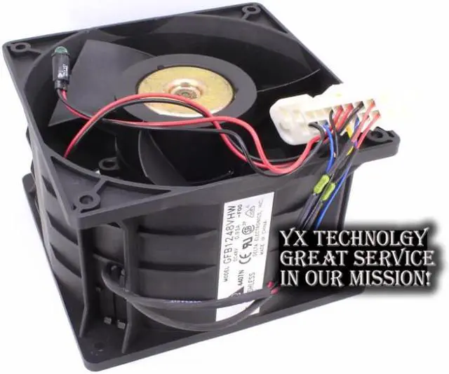 Alt view image 4 of 6 - Delta  120*120*76MM GFB1248VHW DC48V 0.93A 12CM Server fan wit led light