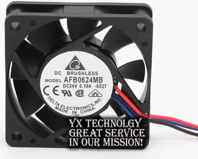 Alt view image 2 of 6 - Delta   AFB0624MB 6015 6cm6 cm cooling fan 24V 0.10A  60*60*15mm