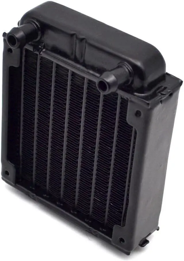 Alt view image 2 of 4 - 80mm pc water cooling radiator  computer Chip CPU GPU VGA RAM Laser cooling cooler Aluminum Heat Exchanger