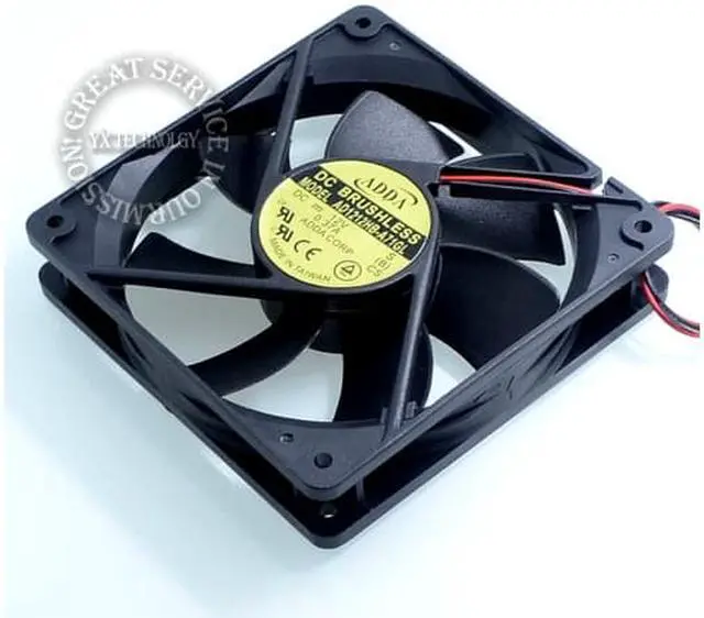 Alt view image 5 of 6 - ADDA  and  12025 12cm case fan 12v 0.37A AD1212HB-A71GL  120*120*25mm